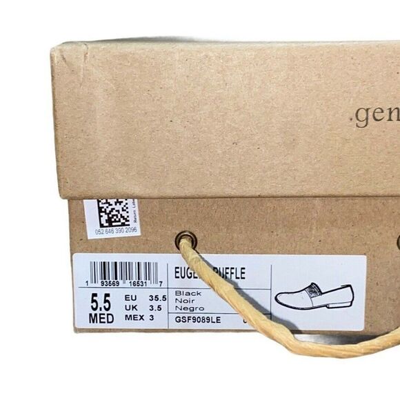 Gentle Souls Black Leather Eugene Ruffle Comfort Flats 5.5M New - Picture 8 of 8